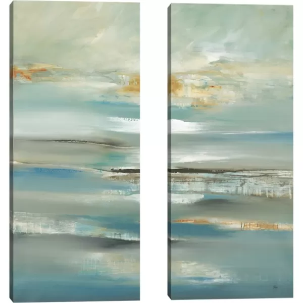Canvas Art-Kirkland's Home By The Water Iii Canvas Art Prints, Set Of 2 Blue/Gray