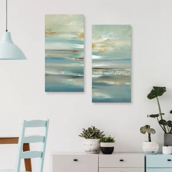 Canvas Art-Kirkland's Home By The Water Iii Canvas Art Prints, Set Of 2 Blue/Gray