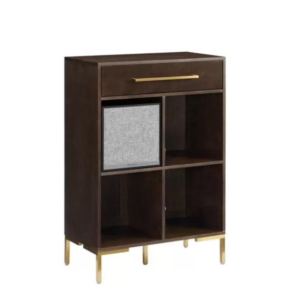 Bookshelves-Kirkland's Home Cadence Gold Record Storage Bookcase With Speaker