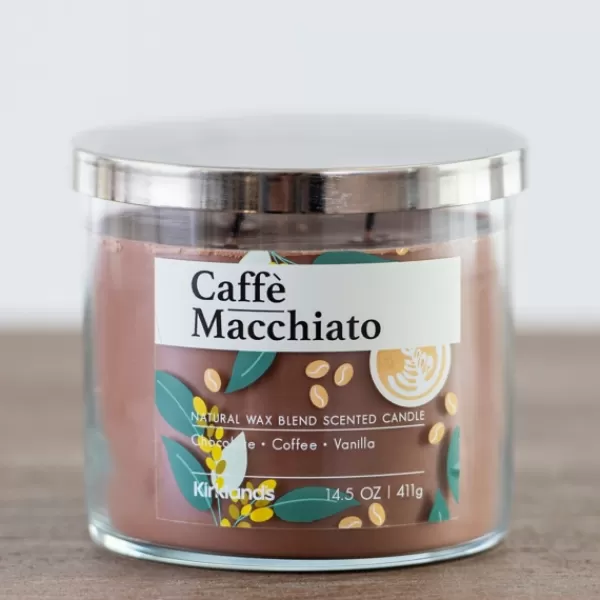 Candles-Kirkland's Home Caffe Macchiato Triple Wick Jar Candle Brown