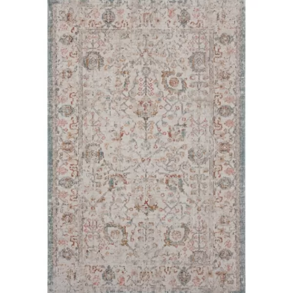 Outdoor Rugs-Kirkland's Home Caramel Botanical Indoor/Outdoor Area Rug, 7X9 Ivory/Red