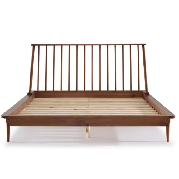 Beds & Headboards-Kirkland's Home Caramel Mid-Century Modern Queen Bed Frame Brown