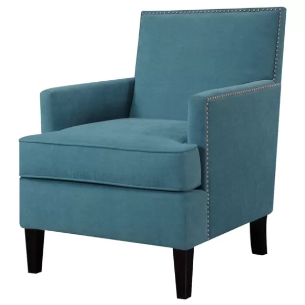 Accent Chairs-Kirkland's Home Carlton Accent Chair With Nailhead Trim Blue