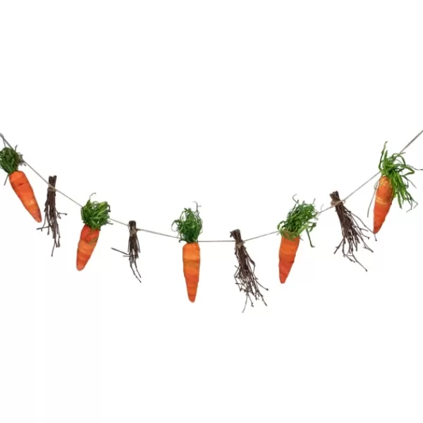 Decorative Accents-Kirkland's Home Carrot And Twig Bundle Garland Orange