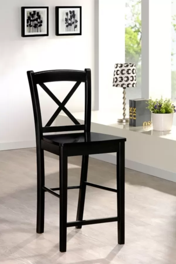 Bar Stools & Counter Height Stools-Kirkland's Home Carter X-Back Counter Stool Black