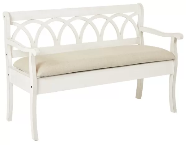 Entryway Furniture-Kirkland's Home Cartland Storage Bench White