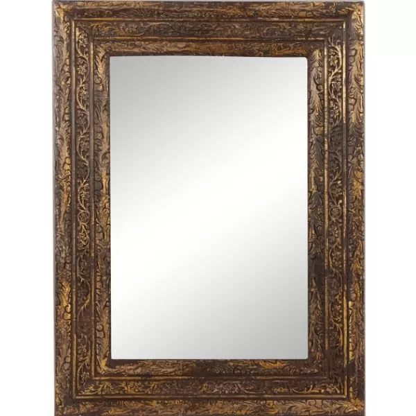 Decorative Mirrors-Kirkland's Home Carved Ansanthus Floral Wood Frame Mirror