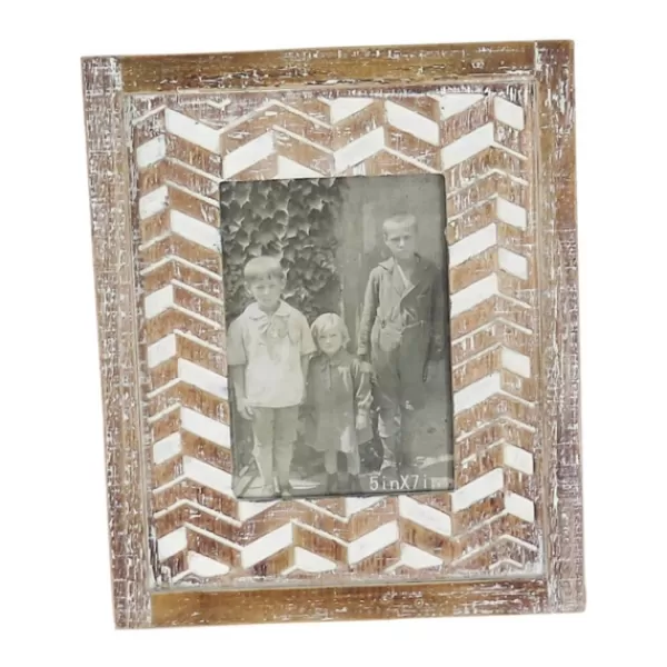 Picture Frames-Kirkland's Home Carved Etched Pattern Picture Frame, 5X7