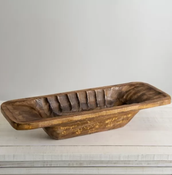 Decorative Bowls & Jars-Kirkland's Home Carved Mango Wood Bowl, 23 In. Brown