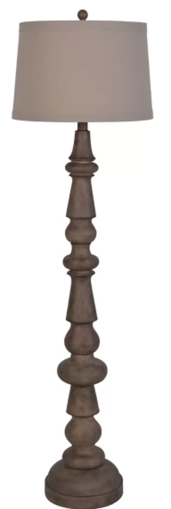 Floor Lamps-Kirkland's Home Carved Spindle Floor Lamp Brown