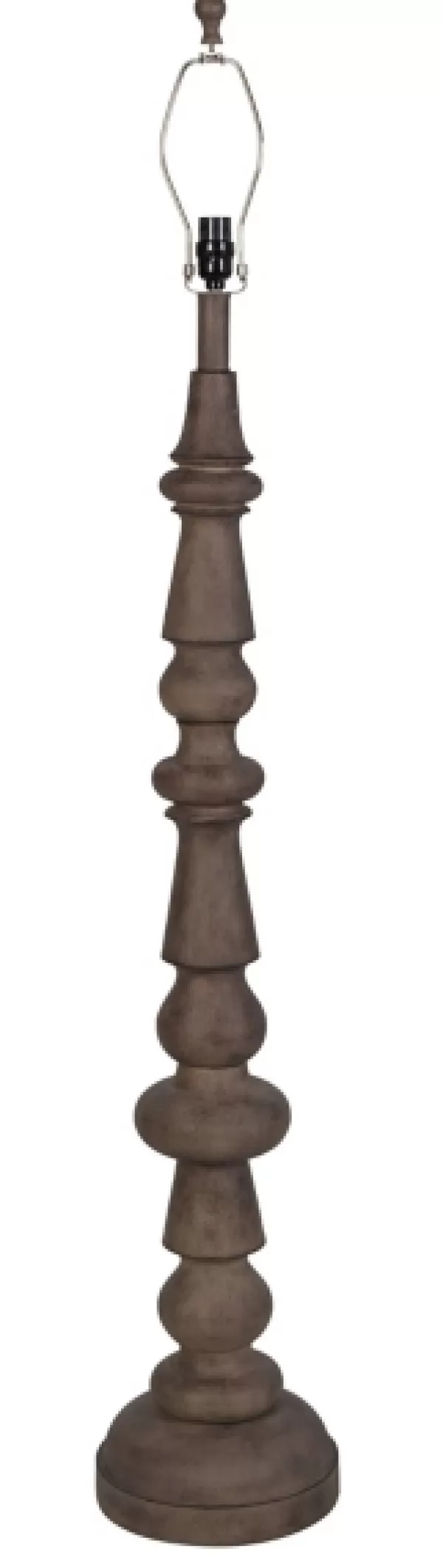 Floor Lamps-Kirkland's Home Carved Spindle Floor Lamp Brown