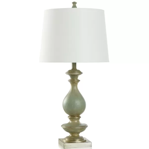 Table Lamps-Kirkland's Home Carved Traditional Table Lamp Blue