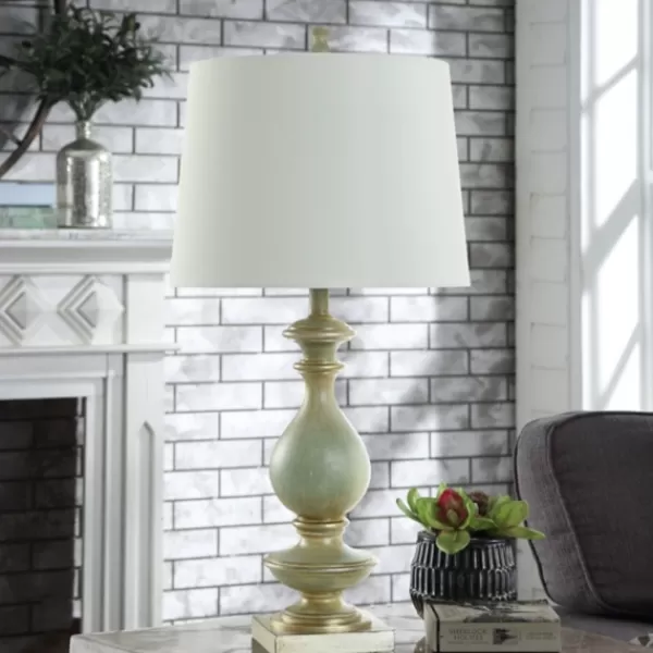 Table Lamps-Kirkland's Home Carved Traditional Table Lamp Blue