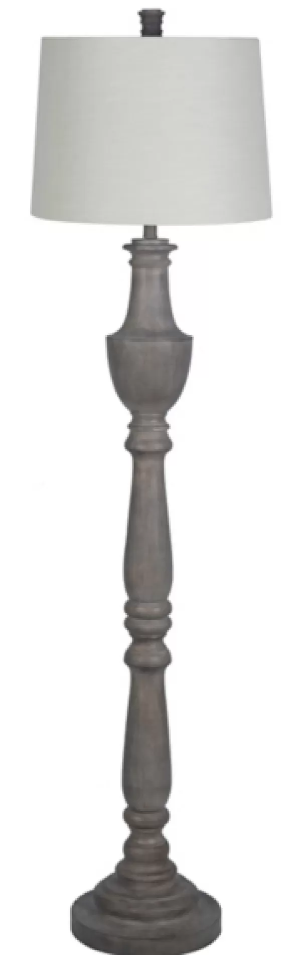 Floor Lamps-Kirkland's Home Carved Urn Floor Lamp Gray