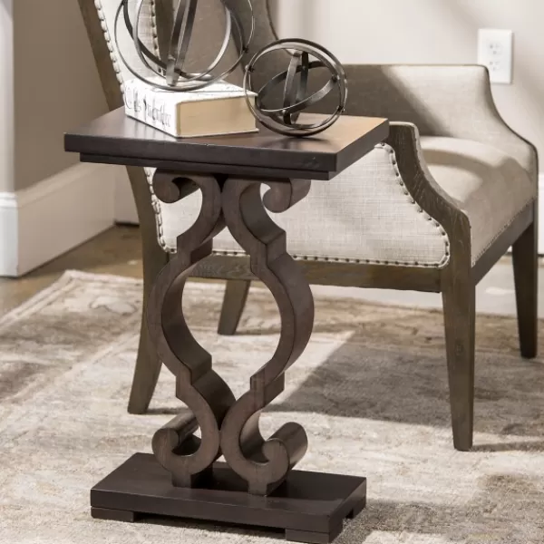 Accent & End Tables-Kirkland's Home Carved Wood Decorative Accent Table Brown