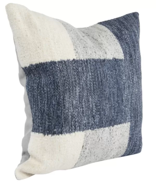Pillows-Kirkland's Home Casey Navy Color Block Throw Pillow Blue/Ivory/Gray