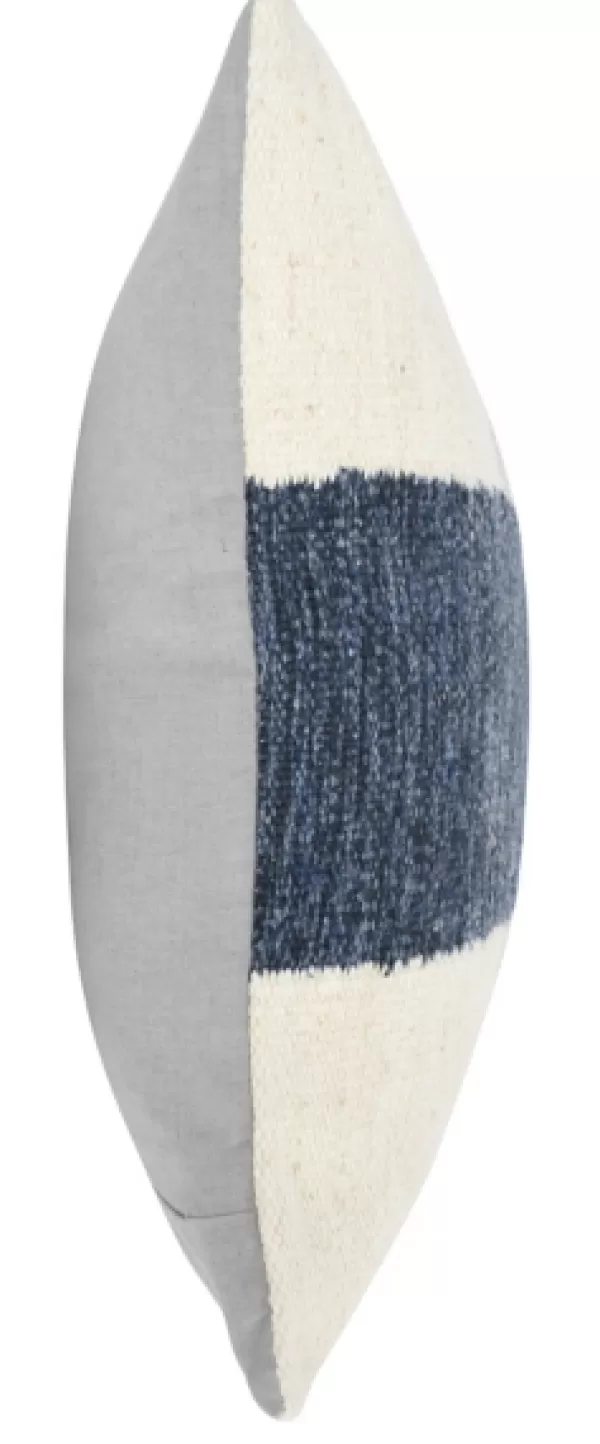 Pillows-Kirkland's Home Casey Navy Color Block Throw Pillow Blue/Ivory/Gray