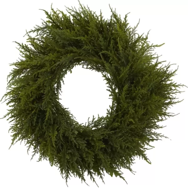 Wreaths-Kirkland's Home Cedar Christmas Wreath Green