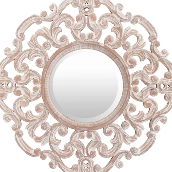 Decorative Mirrors-Kirkland's Home Champagne Abstract Wood Mirror