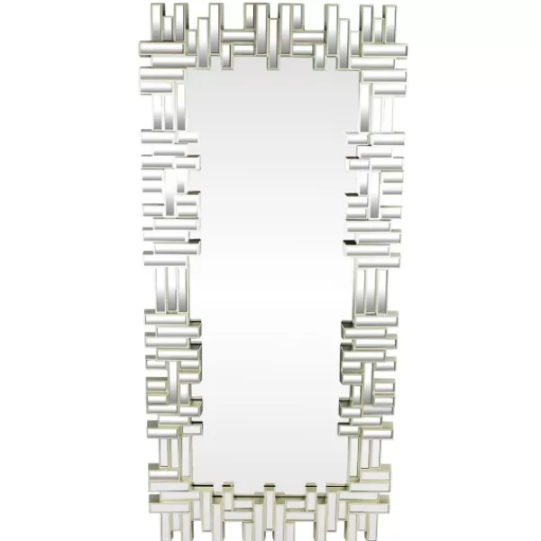 Decorative Mirrors-Kirkland's Home Champagne Gold Rectangular Modern Wall Mirror