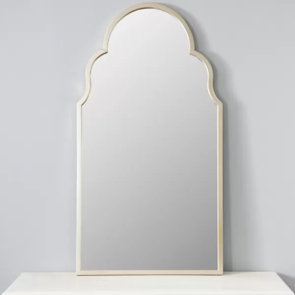 Decorative Mirrors-Kirkland's Home Champagne Maria Metal Arch Mirror Gold