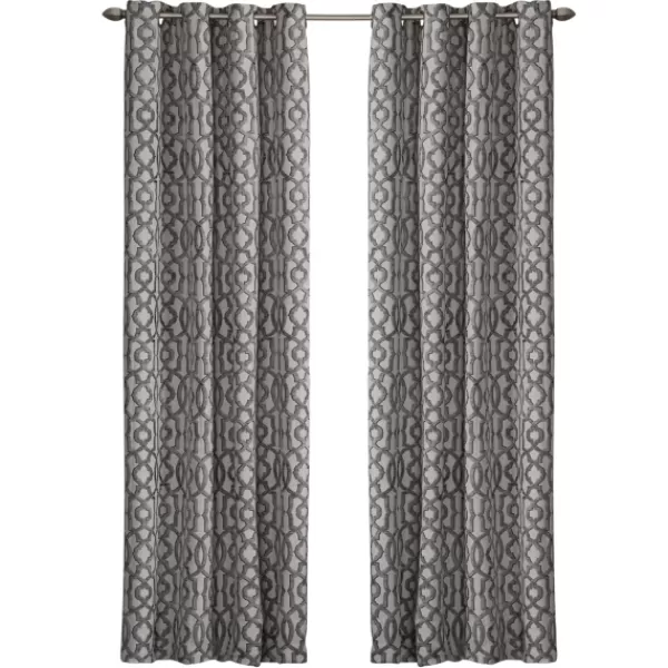 Curtains & Drapes-Kirkland's Home Charcoal Chenille Single Curtain Panel, 84 In. Gray