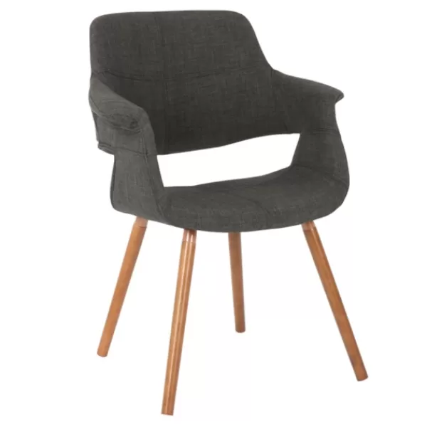 Accent Chairs-Kirkland's Home Charcoal Open Back Midcentury Accent Chair Gray