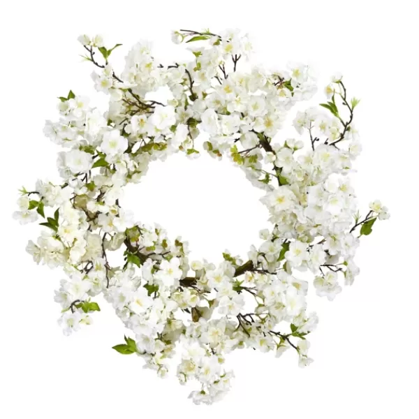 Wreaths-Kirkland's Home Cherry Blossom Wreath White