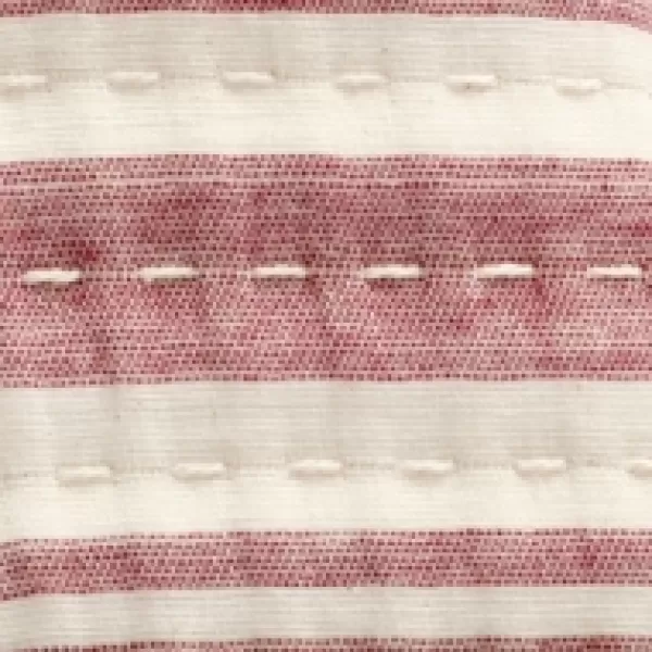 Blankets & Throws-Kirkland's Home Cherry Red Pick Stitch Stripe Decorative Throw Red/White