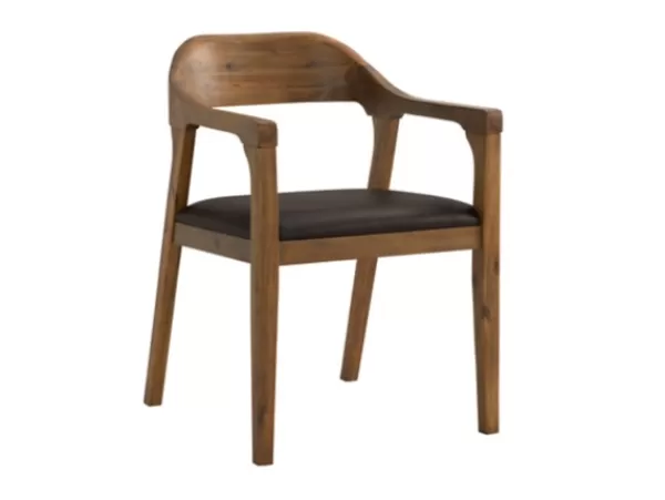 Dining Chairs-Kirkland's Home Chestnut Acacia Wood Dining Chair Brown