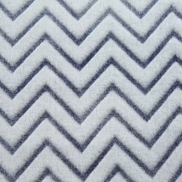 Blankets & Throws-Kirkland's Home Chevron Plush Throw Blue