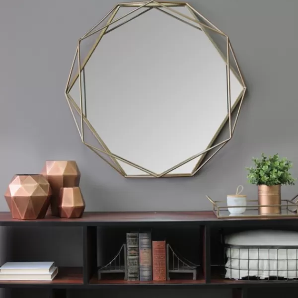 Decorative Mirrors-Kirkland's Home Chloe Gold Metal Wall Mirror