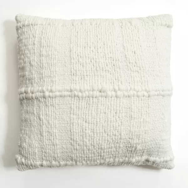 Pillows-Kirkland's Home Chunky Handwoven Pillow Ivory