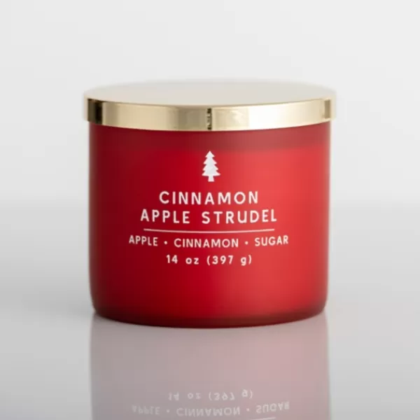 Candles-Kirkland's Home Cinnamon Apple Strudel Triple Wick Jar Candle Red