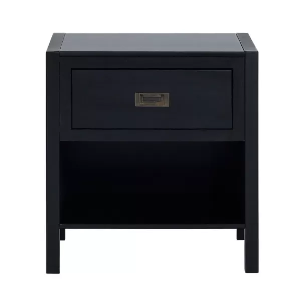 Nightstands-Kirkland's Home Classic 1-Drawer Nightstand Black