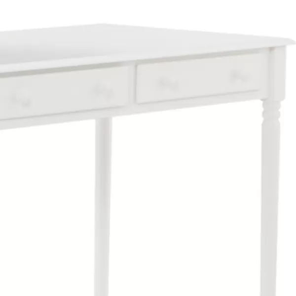 Office Furniture-Kirkland's Home Classic 2-Drawer Wood Desk White