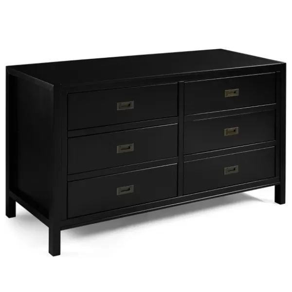 Dressers & Chests-Kirkland's Home Classic 6-Drawer Dresser Black