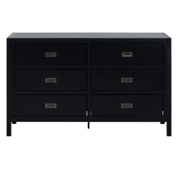 Dressers & Chests-Kirkland's Home Classic 6-Drawer Dresser Black