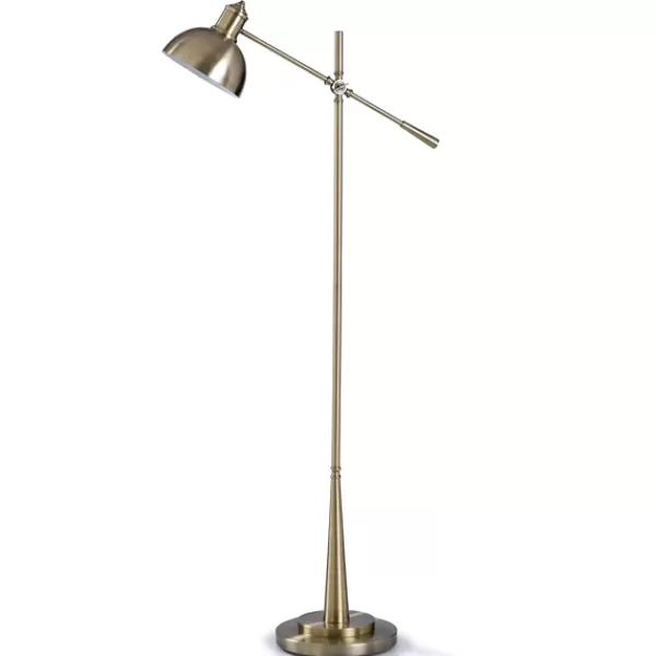 Floor Lamps-Kirkland's Home Classic Antique Brass Floor Lamp Gold