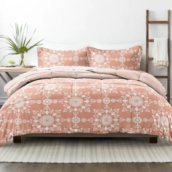 Comforters-Kirkland's Home Clay Daisy Medallion King 3-Pc. Comforter Set Orange