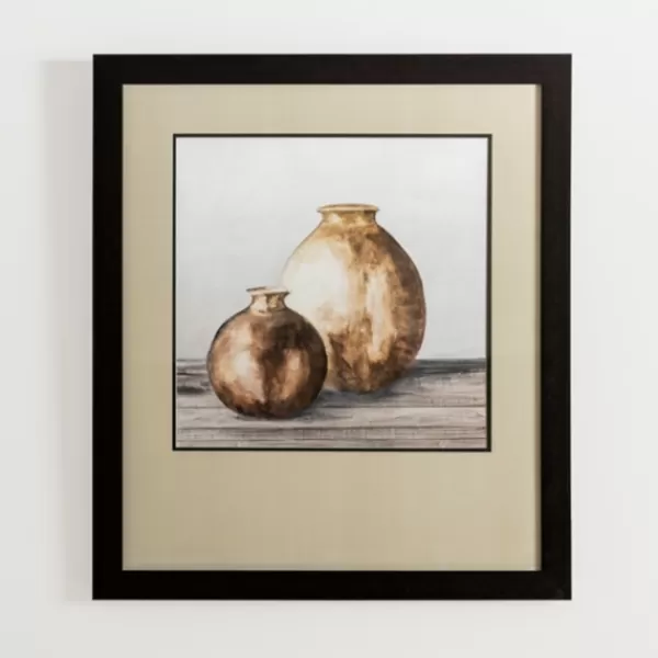 Framed Art-Kirkland's Home Clay Pot Still Life I Framed Art Print Ivory/Brown