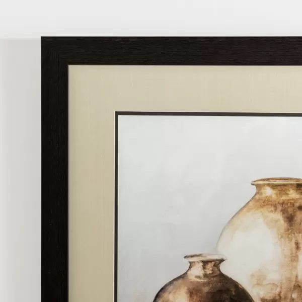 Framed Art-Kirkland's Home Clay Pot Still Life I Framed Art Print Ivory/Brown