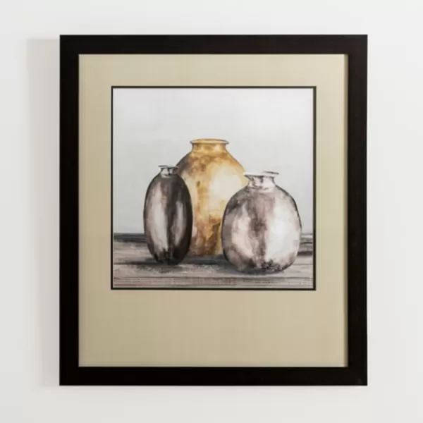 Framed Art-Kirkland's Home Clay Pot Still Life Ii Framed Art Print Tan