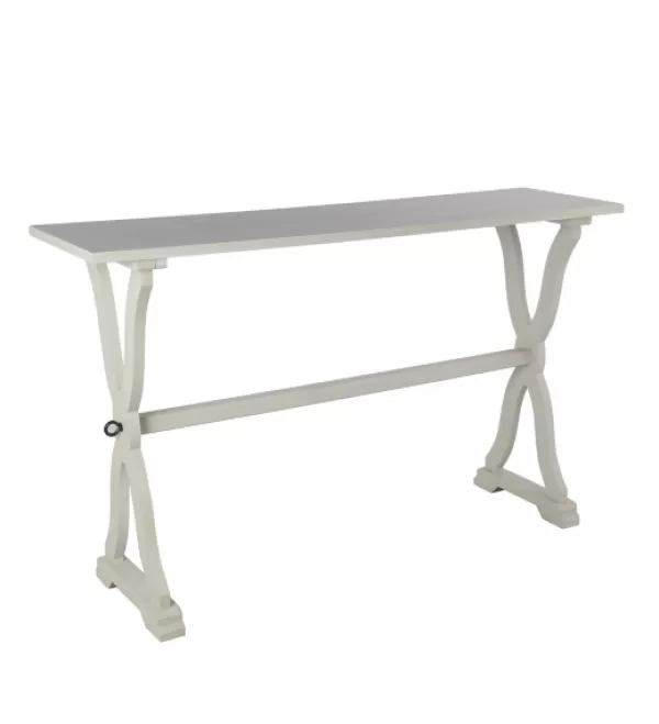 Console Tables-Kirkland's Home Cloud Hourglass Console Table Gray