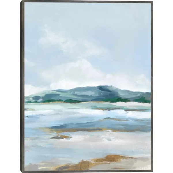 Canvas Art-Kirkland's Home Coastal Mountains I Framed Canvas Art Print Blue