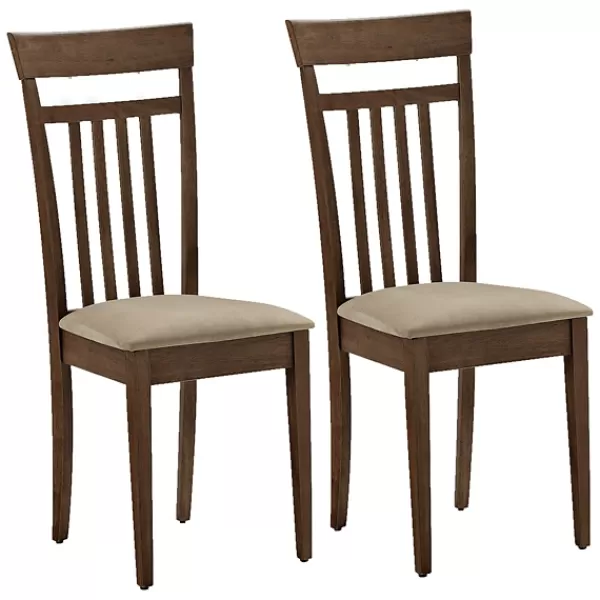 Dining Chairs-Kirkland's Home Coffee Wooden Dining Chairs, Set Of 2 Brown