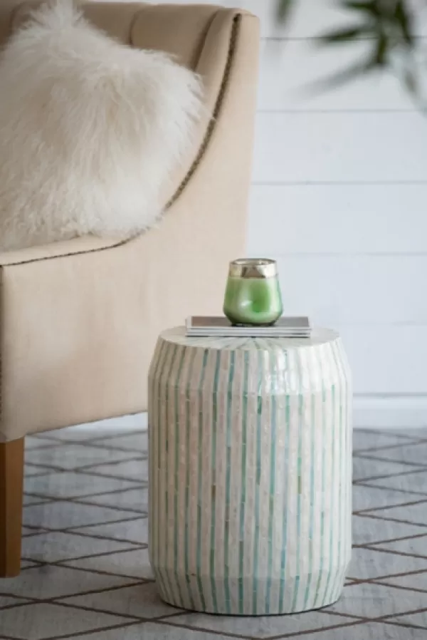 Accent & End Tables-Kirkland's Home Color Capiz Shell Accent Table Multi