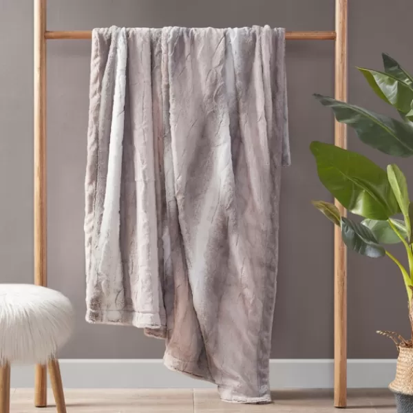 Blankets & Throws-Kirkland's Home Color Faux Fur Oversized Throw Blanket Multi