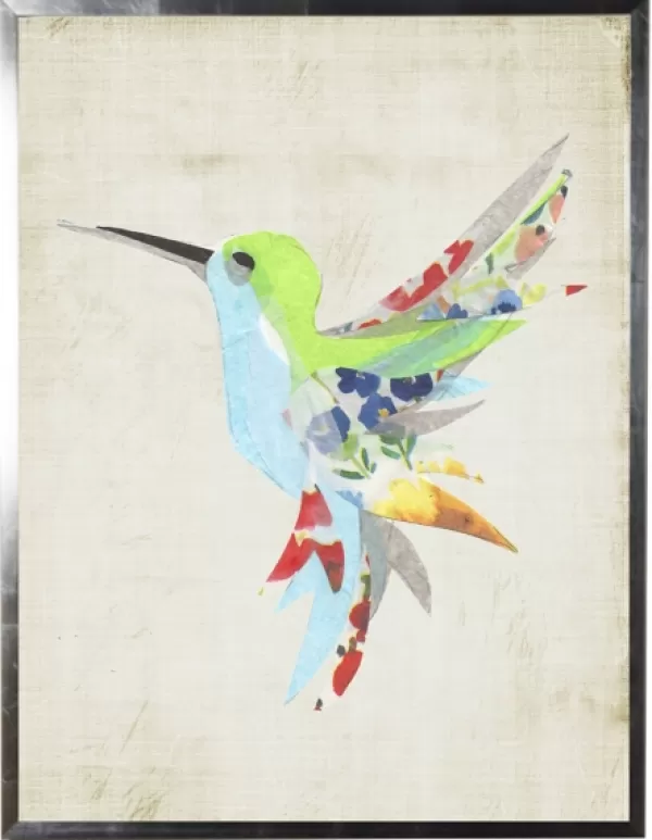 Framed Art-Kirkland's Home Color Watercolor Hummingbird Framed Art Print Multi