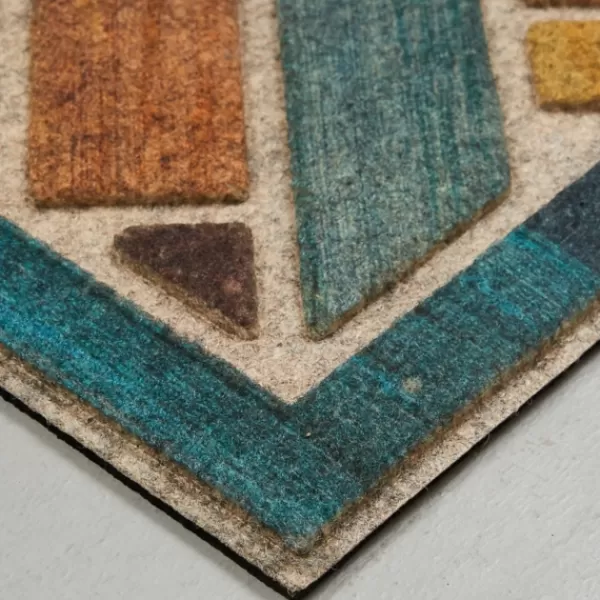 Doormats-Kirkland's Home Color Woodblock Garden Doormat Multi